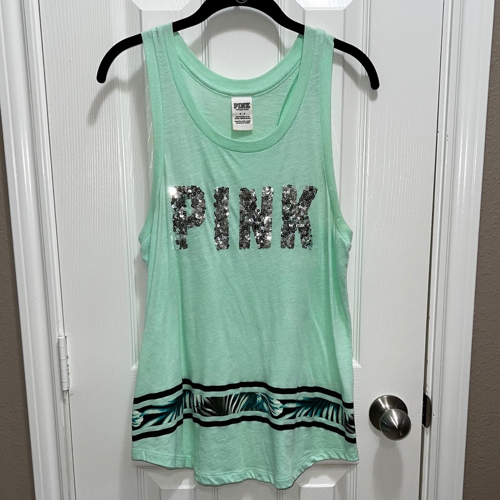 PINK Victoria's Secret Mint Green Tank